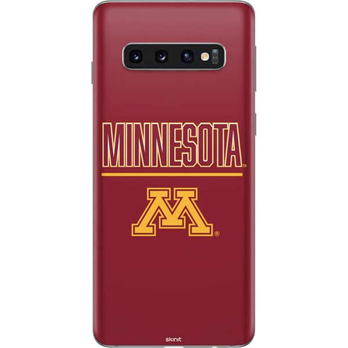 University of Minnesota Athletic Text Galaxy S10 Skin