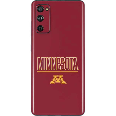 University of Minnesota Athletic Text Galaxy S20 Fan Edition Skin