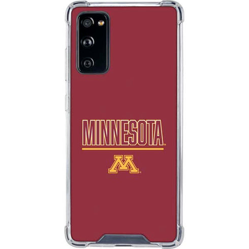 University of Minnesota Athletic Text Galaxy S20 FE Clear Case