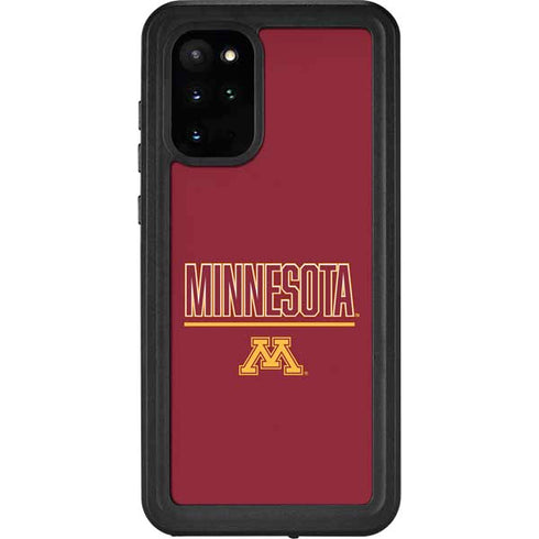 University of Minnesota Athletic Text Galaxy S20 Plus Waterproof Case