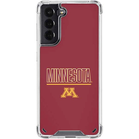 University of Minnesota Athletic Text Galaxy S21 5G Clear Case