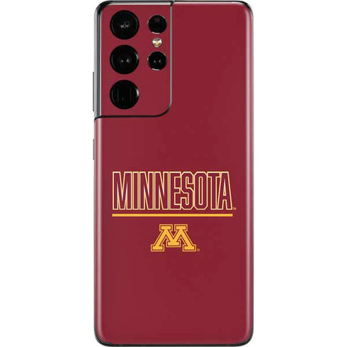 University of Minnesota Athletic Text Galaxy S21 Ultra 5G Skin