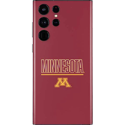 University of Minnesota Athletic Text Galaxy S22 Ultra Skin