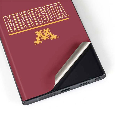 University of Minnesota Athletic Text Galaxy S22 Ultra Skin