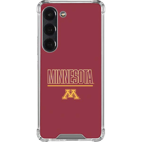 University of Minnesota Athletic Text Galaxy S23 Clear Case