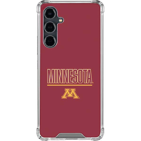 University of Minnesota Athletic Text Galaxy S23 FE Clear Case