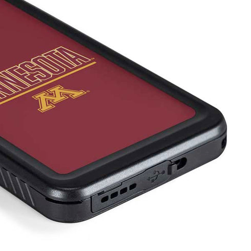 University of Minnesota Athletic Text Galaxy S23 Plus Waterproof Case