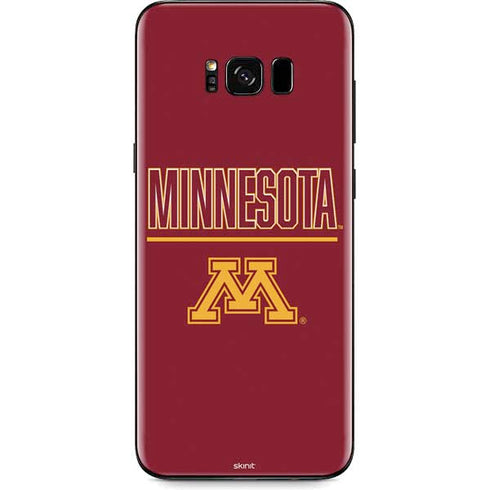 University of Minnesota Athletic Text Galaxy S8 Plus Skin