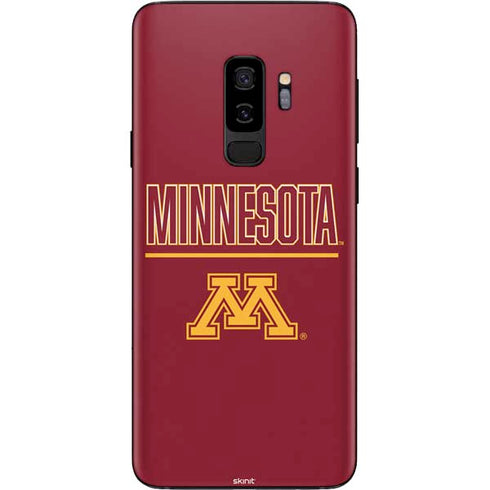 University of Minnesota Athletic Text Galaxy S9 Plus Skin