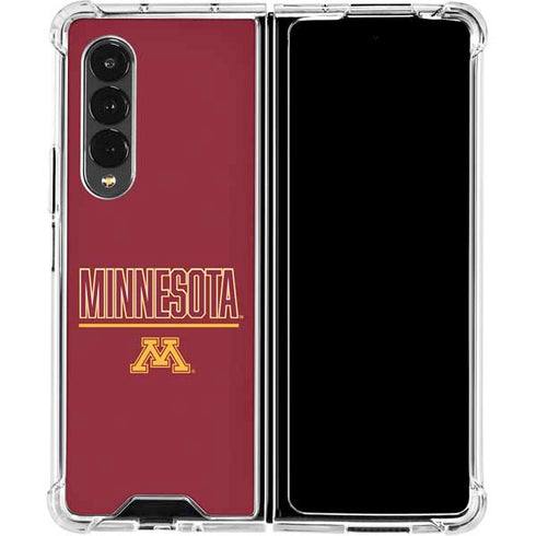 University of Minnesota Athletic Text Galaxy Z Fold4 5G Clear Case