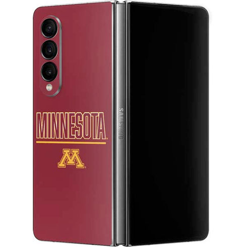 University of Minnesota Athletic Text Galaxy Z Fold4 5G Skin