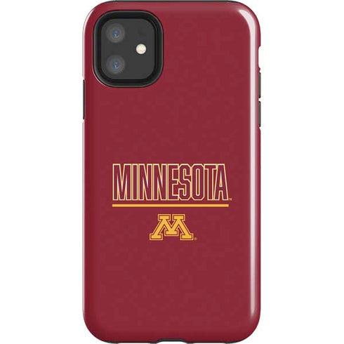 University of Minnesota Athletic Text iPhone 11 Impact Case