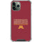 University of Minnesota Athletic Text iPhone 11 Pro Max Clear Case
