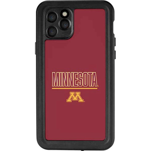 University of Minnesota Athletic Text iPhone 11 Pro Waterproof Case