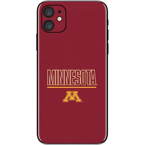 University of Minnesota Athletic Text iPhone 11 Skin