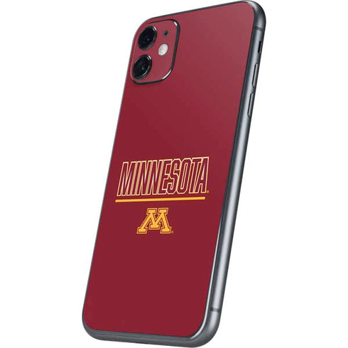 University of Minnesota Athletic Text iPhone 11 Skin