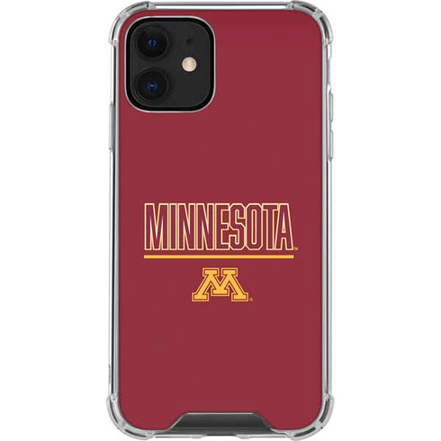 University of Minnesota Athletic Text iPhone 12 Clear Case