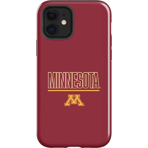 University of Minnesota Athletic Text iPhone 12 Impact Case