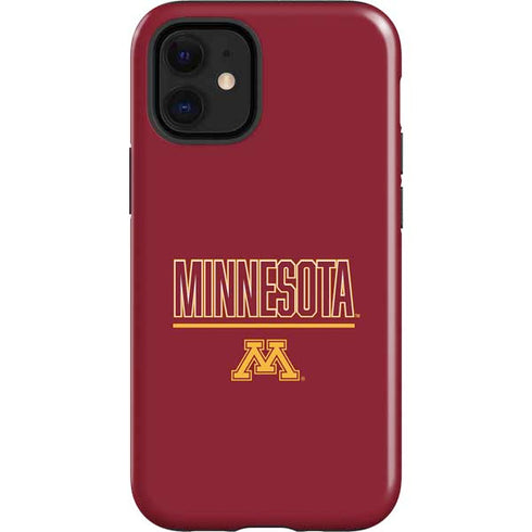 University of Minnesota Athletic Text iPhone 12 Mini Impact Case