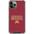 University of Minnesota Athletic Text iPhone 12 Pro Clear Case