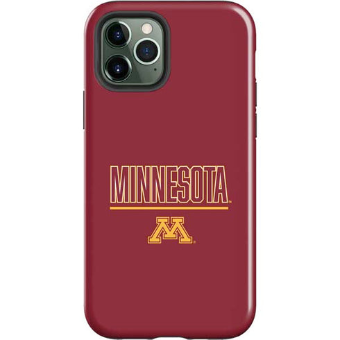 University of Minnesota Athletic Text iPhone 12 Pro Impact Case