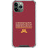 University of Minnesota Athletic Text iPhone 12 Pro Max Clear Case