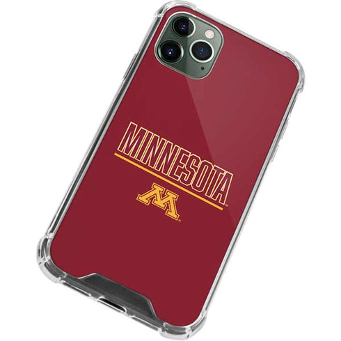 University of Minnesota Athletic Text iPhone 12 Pro Max Clear Case