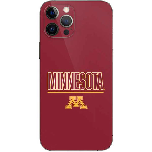 University of Minnesota Athletic Text iPhone 12 Pro Max Skin
