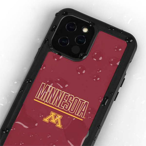 University of Minnesota Athletic Text iPhone 12 Pro Max Waterproof Case