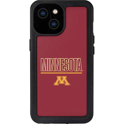 University of Minnesota Athletic Text iPhone 13 Mini Waterproof Case