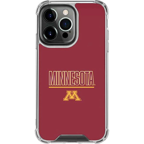 University of Minnesota Athletic Text iPhone 13 Pro Clear Case