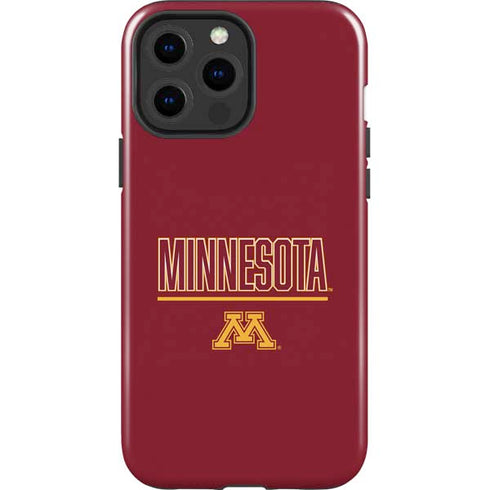 University of Minnesota Athletic Text iPhone 13 Pro Max Impact Case