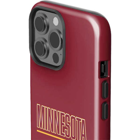 University of Minnesota Athletic Text iPhone 13 Pro Max Impact Case