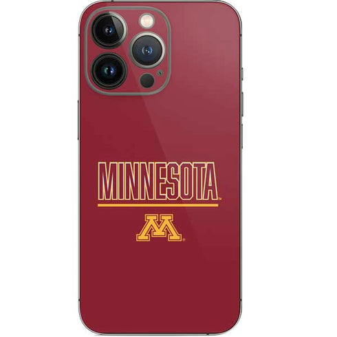 University of Minnesota Athletic Text iPhone 13 Pro Skin