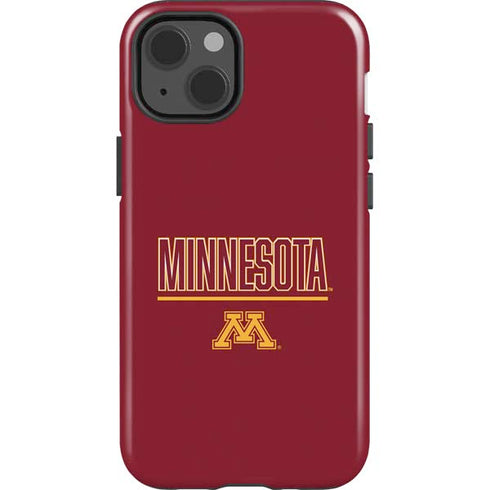 University of Minnesota Athletic Text iPhone 15 Impact Case