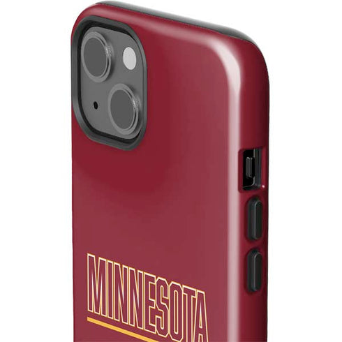 University of Minnesota Athletic Text iPhone 15 Impact Case