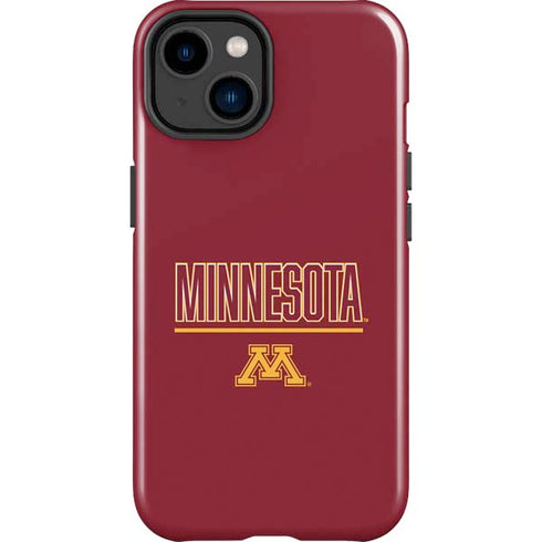 University of Minnesota Athletic Text iPhone 15 Plus Impact Case