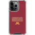 University of Minnesota Athletic Text iPhone 14 Pro Clear Case