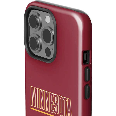 University of Minnesota Athletic Text iPhone 14 Pro Impact Case