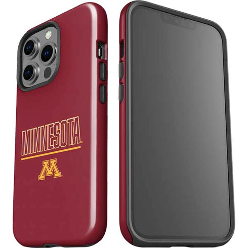 University of Minnesota Athletic Text iPhone 14 Pro Impact Case
