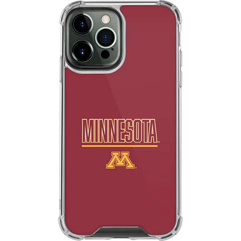 University of Minnesota Athletic Text iPhone 14 Pro Max Clear Case