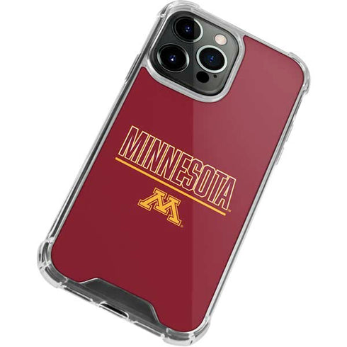 University of Minnesota Athletic Text iPhone 15 Pro Max Clear Case