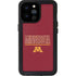 University of Minnesota Athletic Text iPhone 14 Pro Max Waterproof Case