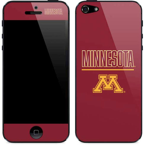 University of Minnesota Athletic Text iPhone 5/5s/5SE Skin