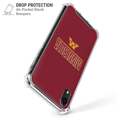 University of Minnesota Athletic Text iPhone XR Clear Case