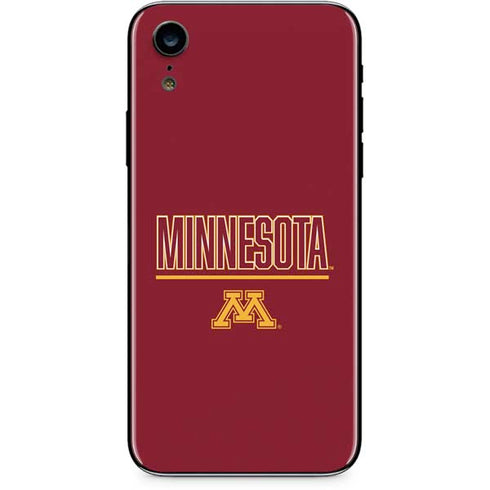 University of Minnesota Athletic Text iPhone XR Skin