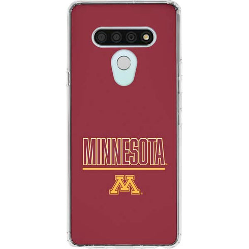 University of Minnesota Athletic Text LG Stylo 6 Clear Case