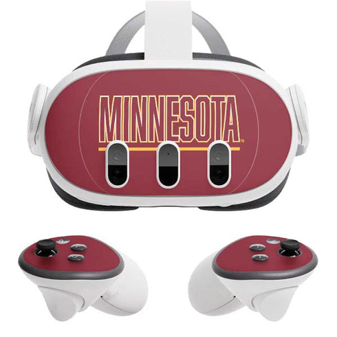 University of Minnesota Athletic Text Meta Quest 3 Skin