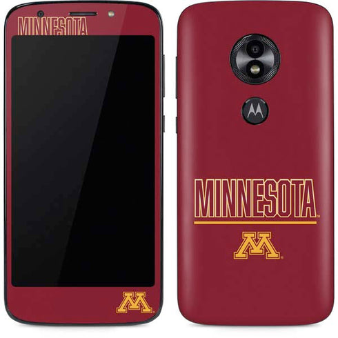 University of Minnesota Athletic Text Moto E5 Play Skin