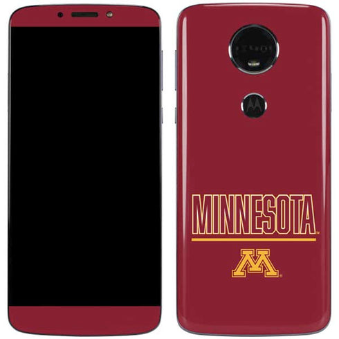 University of Minnesota Athletic Text Moto E5 Plus Skin